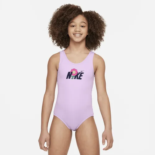 Nike Swim Big дитячі (Girls') U-Back One-Piece Swimsuit колір фіолетовий