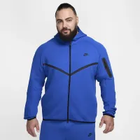 Nike Tech мужские Full-Zip Windrunner Толстовка с капюшоном синий