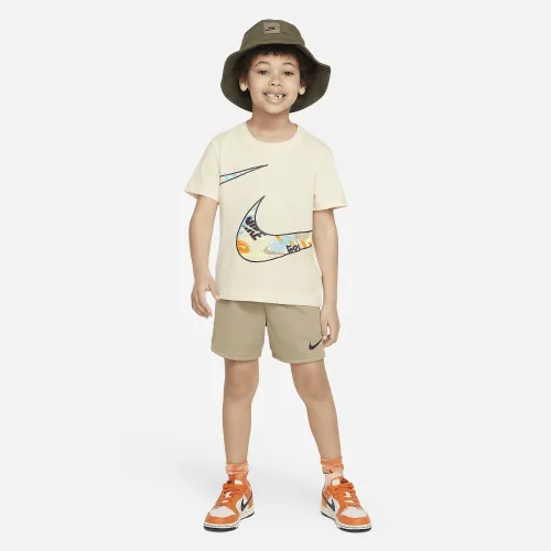 Nike Wild Air Mesh Shorts Set Little Kids' 2-Piece Set Brown
