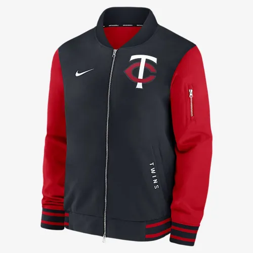 Minnesota Twins Authentic Collection Dugout мужские Nike MLB Full-Zip Bomber Куртка синий