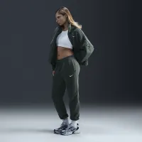 Nike Sportswear Phoenix Fleece женская Mid-Rise Sweatpants цвет зеленый