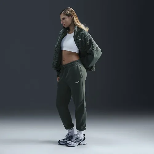 Nike Sportswear Phoenix Fleece женская Mid-Rise Sweatpants цвет зеленый