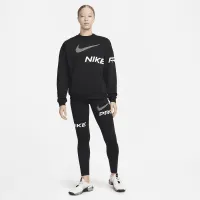 Nike Dri-FIT Get Fit жіноча French Terry Graphic Crew-Neck світшот колір чорний