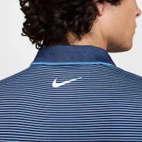 Nike Tour мужские Dri-FIT Striped для гольфа Polo синий
