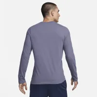 Nike чоловічі Dri-FIT Long-Sleeve Fitness футболка колір сірий