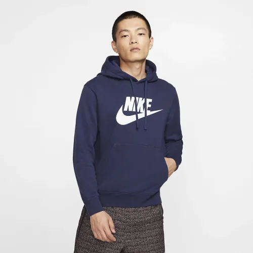 Nike Sportswear Club Fleece мужские Graphic Pullover Толстовка с капюшоном синий