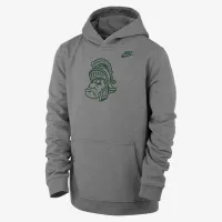 Michigan State Club Fleece Big детские (для мальчиков) Nike College Pullover Толстовка с капюшоном цвет серый