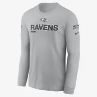 Baltimore Ravens Salute to Service Mascot Edge Legend чоловічі Nike NFL Long-Sleeve футболка колір сірий