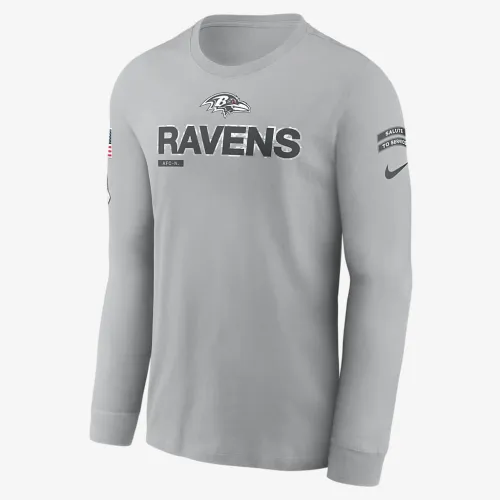 Baltimore Ravens Salute to Service Mascot Edge Legend чоловічі Nike NFL Long-Sleeve футболка колір сірий