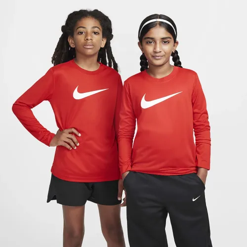 Nike Legend Big дитячі Dri-FIT Long-Sleeve футболка колір червоний