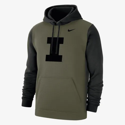 Illinois Olive Pack чоловічі Nike College Толстовка з капюшоном колір коричневий