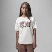 Nike Jordan Big дитячі Push Through Graphic футболка колір коричневий