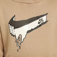Nike SB EasyOn Big дитячі оверсайз Pullover Skate Толстовка з капюшоном колір коричневий