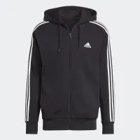 Кофта/футболка adidas Essentials French Terry 3-Stripes Full-Zip Толстовка з капюшоном IC0433 - чорний