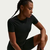 Nike Universa жіноча Dri-FIT Short-Sleeve Top колір чорний