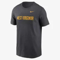 West Virginia Mountaineers Primetime Wordmark чоловічі Nike College футболка колір сірий