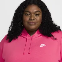 Nike Sportswear Club Fleece женская Pullover Толстовка с капюшоном (большие размеры) Pink
