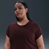 Nike Sportswear Chill Knit жіноча Cropped футболка (великі розміри) колір червоний