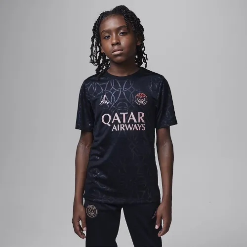 Nike Paris Saint-Germain Academy Pro Third Big дитячі Jordan Dri-FIT Soccer Pre-Match Top колір чорний