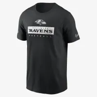 Baltimore Ravens Sideline Team Issue мужские Nike Dri-FIT NFL футболка цвет черный