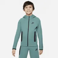 Nike Sportswear Tech Fleece Big детские (для мальчиков) Full-Zip Толстовка с капюшоном цвет зеленый