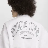 Nike Sportswear Phoenix Fleece жіноча 1/2-Zip Cropped світшот колір коричневий