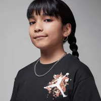 Nike Jordan Little детские Floral Jumpman футболка цвет черный