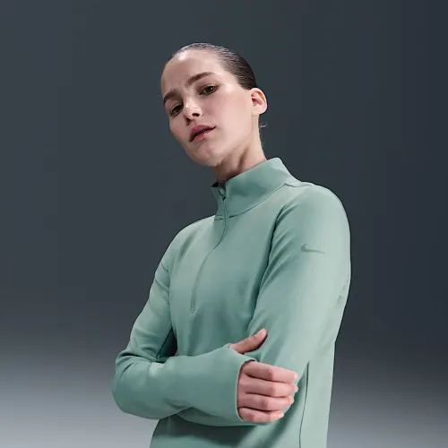 Nike One жіноча Therma-FIT 1/2-Zip Mid Layer колір зелений