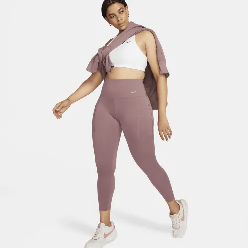 Nike Go жіноча Firm-Support З високою талією 7/8 лосіни з кишенямиколір фіолетовий