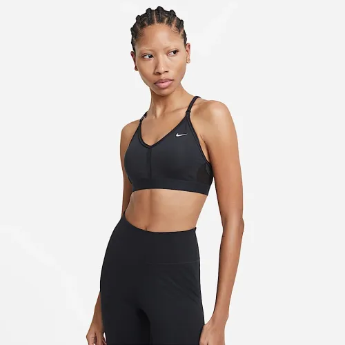 Nike Indy женская Light-Support Padded V-Neck Sports Bra цвет черный