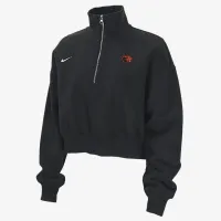 Oregon State Phoenix Fleece женская Nike College Cropped 1/4-Zip Top цвет черный