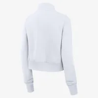 North Carolina Tar Heels Legacy Elevated Logo женская Nike College Cropped 1/4-Zip Crew цвет белый
