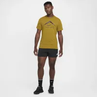 Nike Dri-FIT чоловічі Trail Running футболка колір коричневий