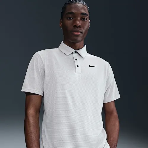 Nike Tour чоловічі Dri-FIT Textuколір червоний для гольфу Polo колір білий