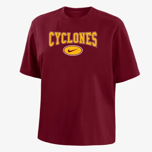 Iowa State женская Nike College Boxy футболка цвет красный