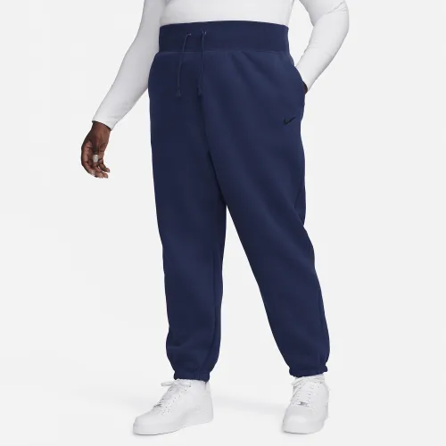 Nike Sportswear Phoenix Fleece женская С высокой Талией оверсайз Sweatpants (большие размеры) синий