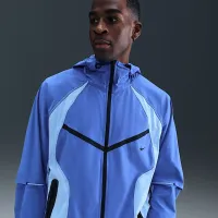 Nike Tech мужские Dri-FIT Woven Color-Block Windrunner Loose Куртка синий