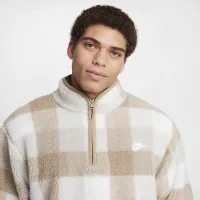 Nike Club чоловічі Winterized Half-Zip колір коричневий