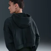 Nike Pro женская Therma-FIT Fleece Толстовка с капюшоном цвет зеленый