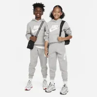 Nike Sportswear Club Fleece Big детские Толстовка с капюшоном цвет серый