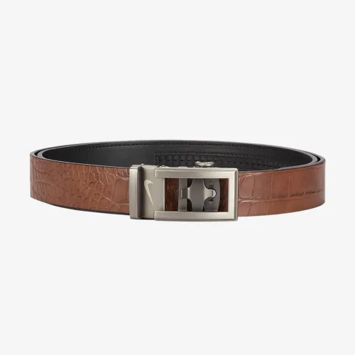 Nike чоловічі Custom-Fit Croco для гольфу Belt With Ultralight Buckle колір коричневий