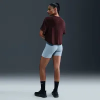 Nike One Relaxed женская Dri-FIT Cropped Short-Sleeve Top цвет красный