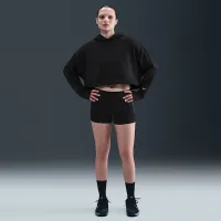 Nike Pro женская Therma-FIT Fleece Толстовка с капюшоном цвет черный