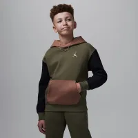Nike Jordan MJ Brooklyn Big детские Fleece Pullover Толстовка с капюшоном цвет зеленый