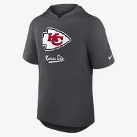 Kansas City Chiefs мужские Nike Dri-FIT NFL Hooded футболка цвет серый