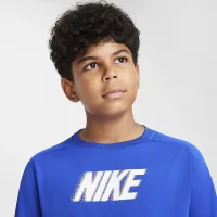 Nike Dri-FIT Multi+ Big дитячі (для хлопчиків) Long-Sleeve Top (Extended Size) блакитний