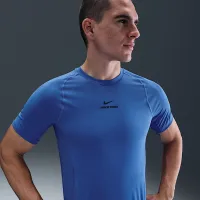 Nike Pro тренировочные мужские Dri-FIT Short-Sleeve Top синий