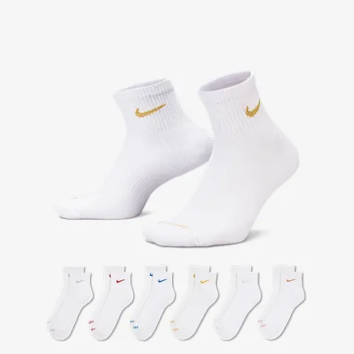 Nike Everyday Plus Cushioned тренувальні Ankle шкарпетки (6 пар) різнокольорові