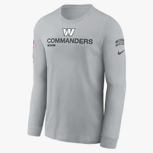 Washington Commanders Salute to Service Mascot Edge Legend мужские Nike NFL Long-Sleeve футболка цвет серый