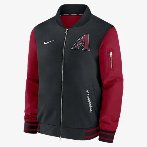 Arizona Diamondbacks Authentic Collection Dugout мужские Nike MLB Full-Zip Bomber Куртка цвет черный